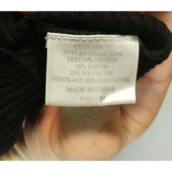 Heart & Soul Black Pullover Blouse w/ Zebra Print Accent size M - Picture 5 of 6